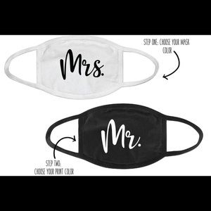 Customized black/white face mask